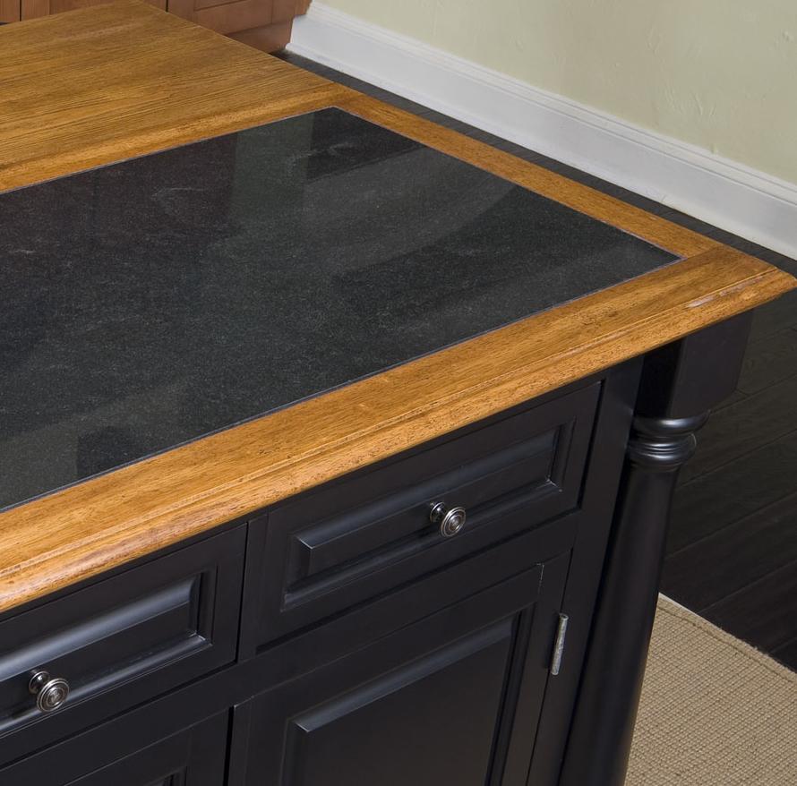 Home styles monarch kitchen island with two discount stools